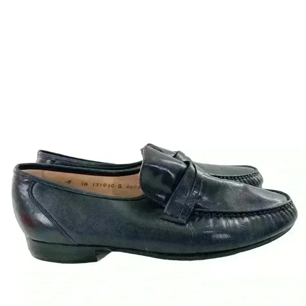 San Remo mens dress loafers size 9 EW blue leather